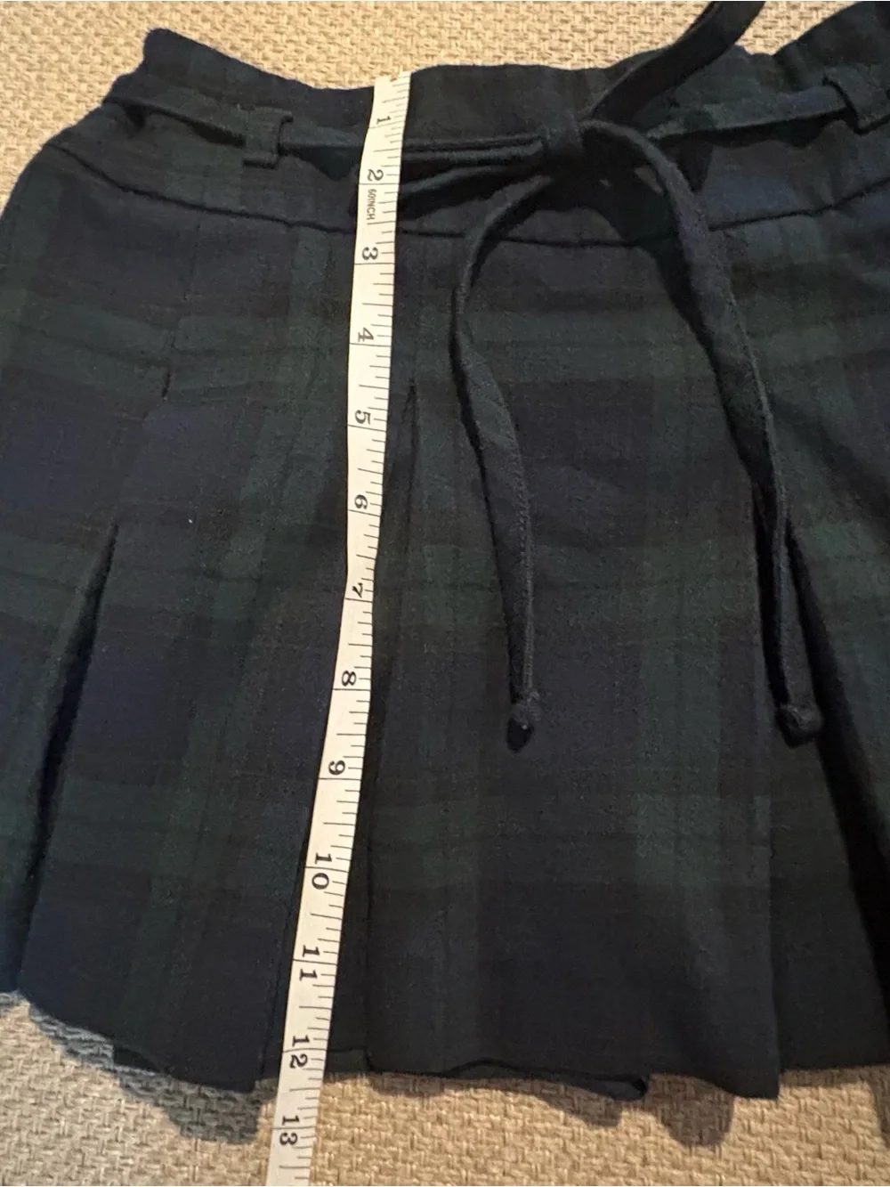 Y2K Hollister Micro Mini Skirt XS Pleated Plaid Pockets School Girl Preppy Acade